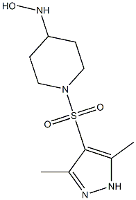 1-[(3,5-dimethyl-1H-pyrazole-4-)sulfonyl]piperidine-4-hydroxylamine Struktur