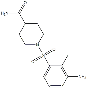 1-[(3-amino-2-methylbenzene)sulfonyl]piperidine-4-carboxamide Struktur