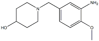 1-[(3-amino-4-methoxyphenyl)methyl]piperidin-4-ol Struktur