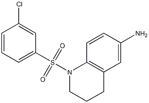 1-[(3-chlorobenzene)sulfonyl]-1,2,3,4-tetrahydroquinolin-6-amine Struktur