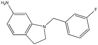 1-[(3-fluorophenyl)methyl]-2,3-dihydro-1H-indol-6-amine Struktur