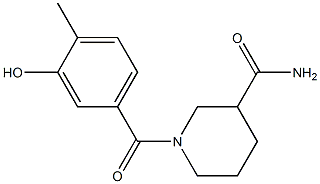 1-[(3-hydroxy-4-methylphenyl)carbonyl]piperidine-3-carboxamide Struktur