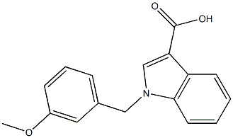 1-[(3-methoxyphenyl)methyl]-1H-indole-3-carboxylic acid Struktur