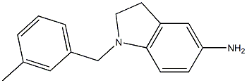 1-[(3-methylphenyl)methyl]-2,3-dihydro-1H-indol-5-amine Struktur