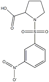 1-[(3-nitrobenzene)sulfonyl]pyrrolidine-2-carboxylic acid Struktur