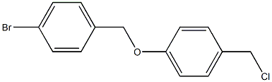 1-[(4-bromophenyl)methoxy]-4-(chloromethyl)benzene Struktur