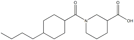 1-[(4-butylcyclohexyl)carbonyl]piperidine-3-carboxylic acid Struktur