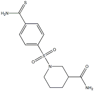 1-[(4-carbamothioylbenzene)sulfonyl]piperidine-3-carboxamide Struktur