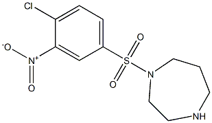 1-[(4-chloro-3-nitrobenzene)sulfonyl]-1,4-diazepane Struktur