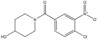 1-[(4-chloro-3-nitrophenyl)carbonyl]piperidin-4-ol Struktur