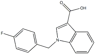 1-[(4-fluorophenyl)methyl]-1H-indole-3-carboxylic acid Struktur