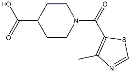 1-[(4-methyl-1,3-thiazol-5-yl)carbonyl]piperidine-4-carboxylic acid Struktur