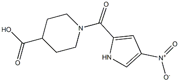 1-[(4-nitro-1H-pyrrol-2-yl)carbonyl]piperidine-4-carboxylic acid Struktur