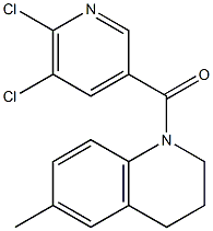 1-[(5,6-dichloropyridin-3-yl)carbonyl]-6-methyl-1,2,3,4-tetrahydroquinoline Struktur