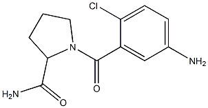 1-[(5-amino-2-chlorophenyl)carbonyl]pyrrolidine-2-carboxamide Struktur