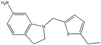 1-[(5-ethylthiophen-2-yl)methyl]-2,3-dihydro-1H-indol-6-amine Struktur