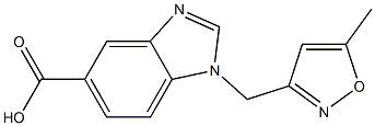 1-[(5-methyl-1,2-oxazol-3-yl)methyl]-1H-1,3-benzodiazole-5-carboxylic acid Struktur