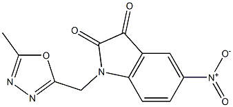 1-[(5-methyl-1,3,4-oxadiazol-2-yl)methyl]-5-nitro-2,3-dihydro-1H-indole-2,3-dione Structure