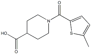 1-[(5-methylthiophen-2-yl)carbonyl]piperidine-4-carboxylic acid Struktur