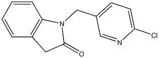 1-[(6-chloropyridin-3-yl)methyl]-2,3-dihydro-1H-indol-2-one Struktur