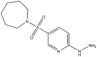 1-[(6-hydrazinylpyridine-3-)sulfonyl]azepane Struktur