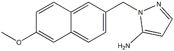 1-[(6-methoxy-2-naphthyl)methyl]-1H-pyrazol-5-amine Struktur