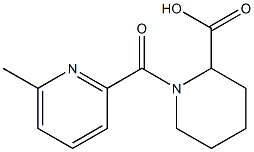 1-[(6-methylpyridin-2-yl)carbonyl]piperidine-2-carboxylic acid Struktur