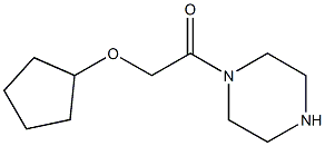 1-[(cyclopentyloxy)acetyl]piperazine Struktur