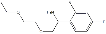 1-[1-amino-2-(2-ethoxyethoxy)ethyl]-2,4-difluorobenzene Struktur