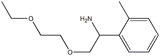 1-[1-amino-2-(2-ethoxyethoxy)ethyl]-2-methylbenzene Struktur