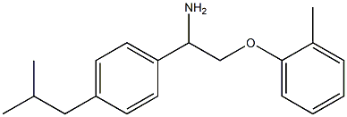 1-[1-amino-2-(2-methylphenoxy)ethyl]-4-(2-methylpropyl)benzene Struktur