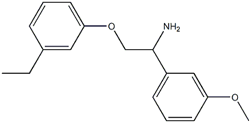 1-[1-amino-2-(3-ethylphenoxy)ethyl]-3-methoxybenzene Struktur