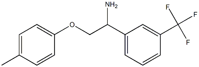 1-[1-amino-2-(4-methylphenoxy)ethyl]-3-(trifluoromethyl)benzene Struktur