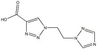 1-[2-(1H-1,2,4-triazol-1-yl)ethyl]-1H-1,2,3-triazole-4-carboxylic acid Struktur