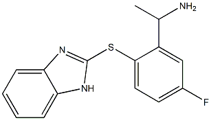 1-[2-(1H-1,3-benzodiazol-2-ylsulfanyl)-5-fluorophenyl]ethan-1-amine Struktur