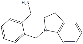 1-[2-(2,3-dihydro-1H-indol-1-ylmethyl)phenyl]methanamine Struktur