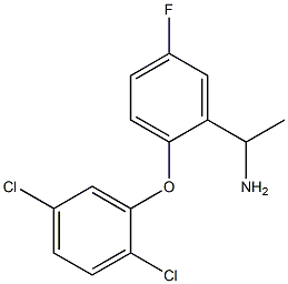 1-[2-(2,5-dichlorophenoxy)-5-fluorophenyl]ethan-1-amine Struktur