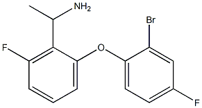 1-[2-(2-bromo-4-fluorophenoxy)-6-fluorophenyl]ethan-1-amine Struktur