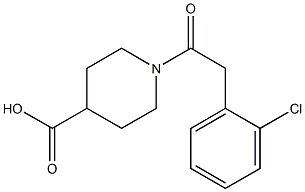 1-[2-(2-chlorophenyl)acetyl]piperidine-4-carboxylic acid Struktur