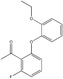 1-[2-(2-ethoxyphenoxy)-6-fluorophenyl]ethan-1-one Struktur