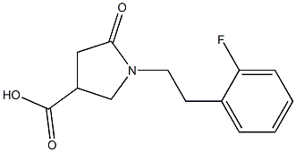 1-[2-(2-fluorophenyl)ethyl]-5-oxopyrrolidine-3-carboxylic acid Struktur