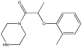 1-[2-(2-methylphenoxy)propanoyl]piperazine Struktur