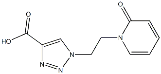 1-[2-(2-oxo-1,2-dihydropyridin-1-yl)ethyl]-1H-1,2,3-triazole-4-carboxylic acid Struktur