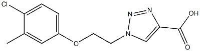 1-[2-(4-chloro-3-methylphenoxy)ethyl]-1H-1,2,3-triazole-4-carboxylic acid Struktur