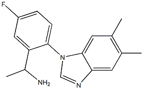 1-[2-(5,6-dimethyl-1H-1,3-benzodiazol-1-yl)-5-fluorophenyl]ethan-1-amine Struktur