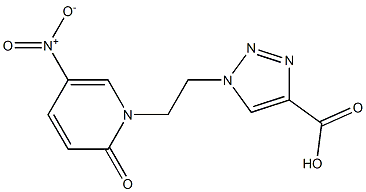 1-[2-(5-nitro-2-oxo-1,2-dihydropyridin-1-yl)ethyl]-1H-1,2,3-triazole-4-carboxylic acid Struktur