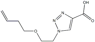 1-[2-(but-3-en-1-yloxy)ethyl]-1H-1,2,3-triazole-4-carboxylic acid Struktur