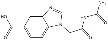 1-[2-(carbamoylamino)-2-oxoethyl]-1H-1,3-benzodiazole-5-carboxylic acid Struktur