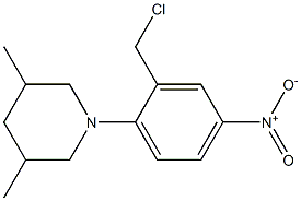 1-[2-(chloromethyl)-4-nitrophenyl]-3,5-dimethylpiperidine Struktur