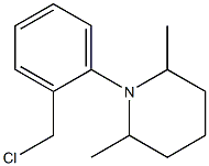 1-[2-(chloromethyl)phenyl]-2,6-dimethylpiperidine Struktur